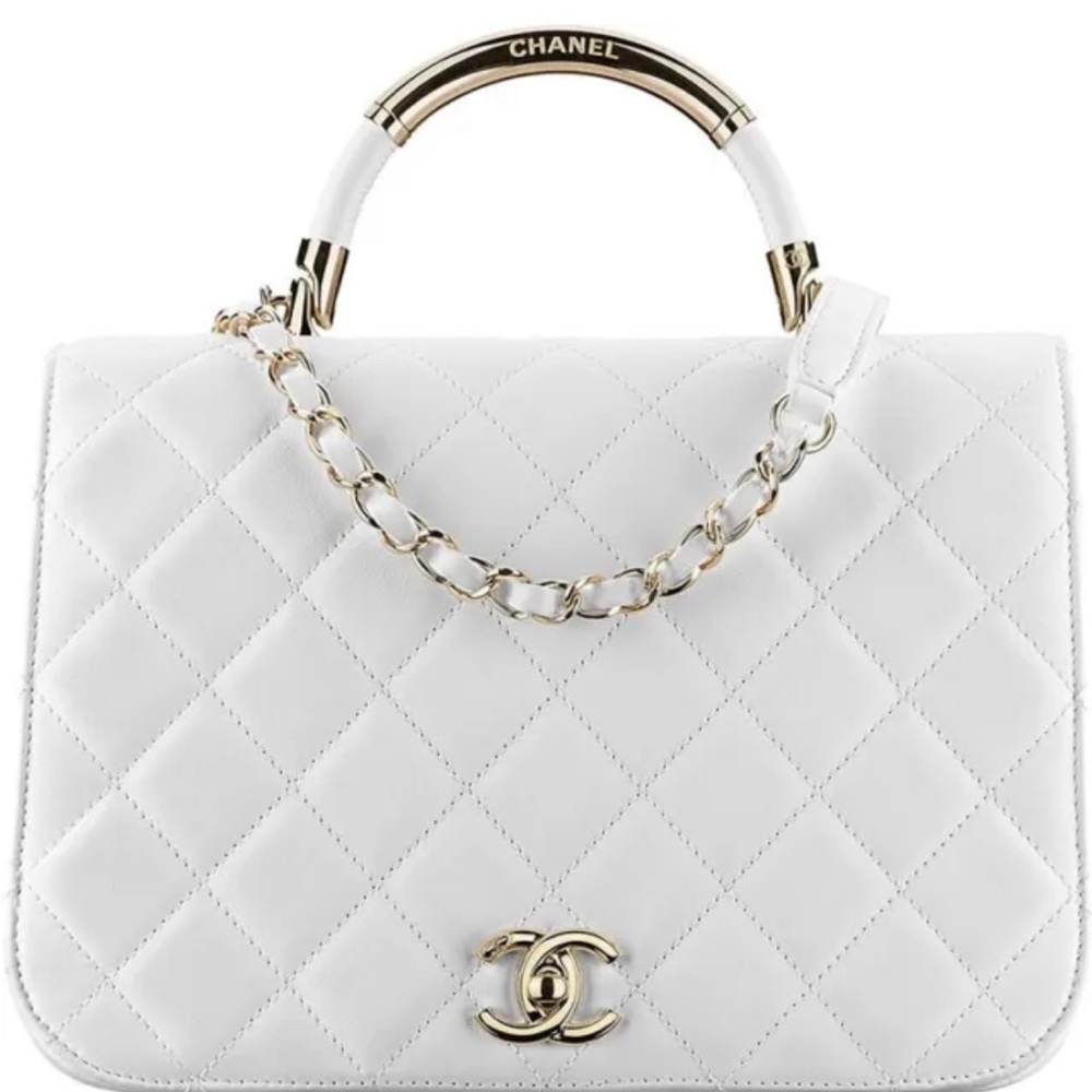 Chanel Flap Bag White EUC